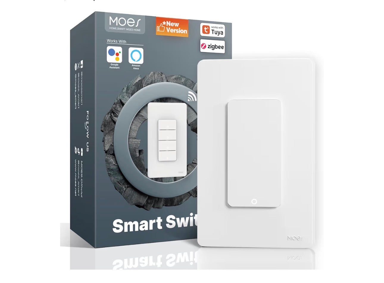 Interruptor Inteligente Zigbee 1 Polo MOES – Smart Home con Hub Zigbee Panamá