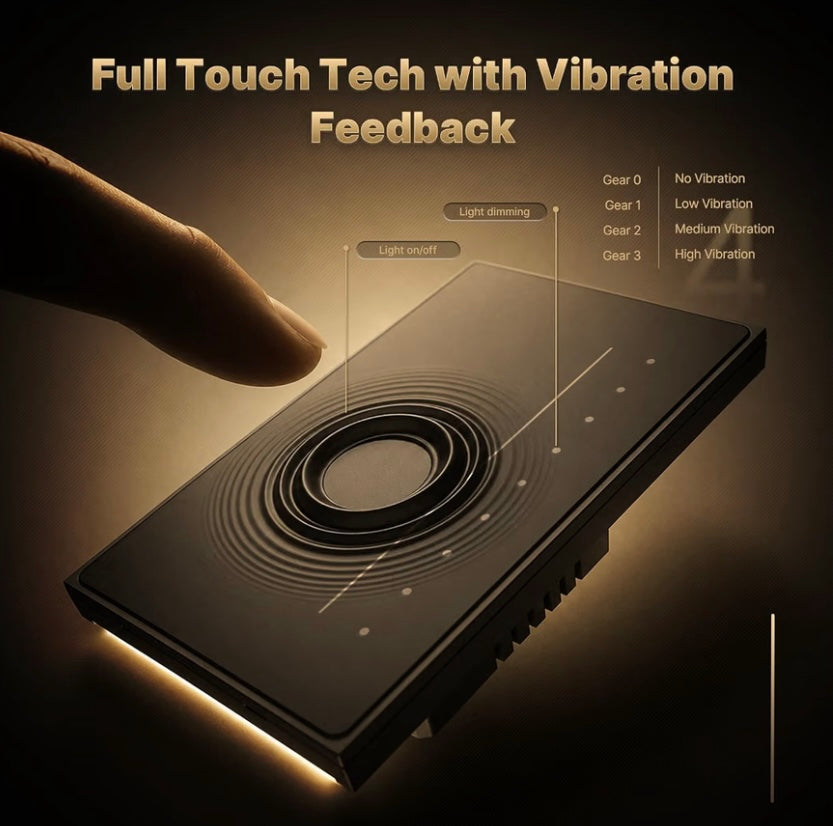Interruptor inteligente Dimmer táctil Premium - Gris Carbon Moes