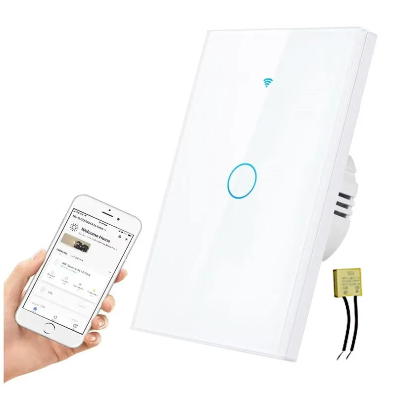 Interruptor Táctil Inteligente WiFi 1 Vía Blanco – Alexa y Google Panamá