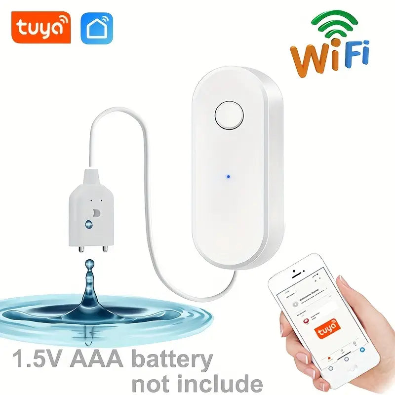 Sensor de fugas de agua WiFi, detector de inundaciones inteligente