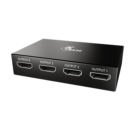 Splitter HDMI Xtech XHA-420 1 Entrada 4 Salidas – Duplicador de Pantallas Panamá