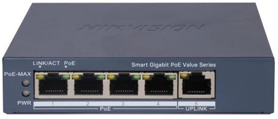 Switch PoE Inteligente Hikvision DS-3E1505P-EI 4 Puertos Gigabit 10Gbps – Panamá