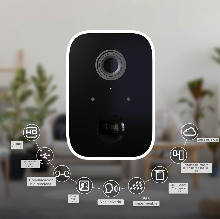 Cámara WiFi con Batería Recargable Nexxt – Inalámbrica Interior y Exterior Panamá