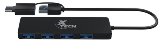 Hub USB 3.0 Xtech XTC-390 4 Puertos 5Gbps – Amplía los Puertos de tu PC Panamá