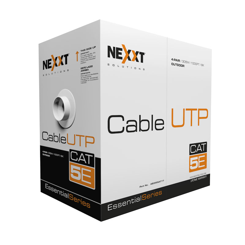 Cable AB355NXT17 - CAT 5E, 305m, Negro, CM, UTP