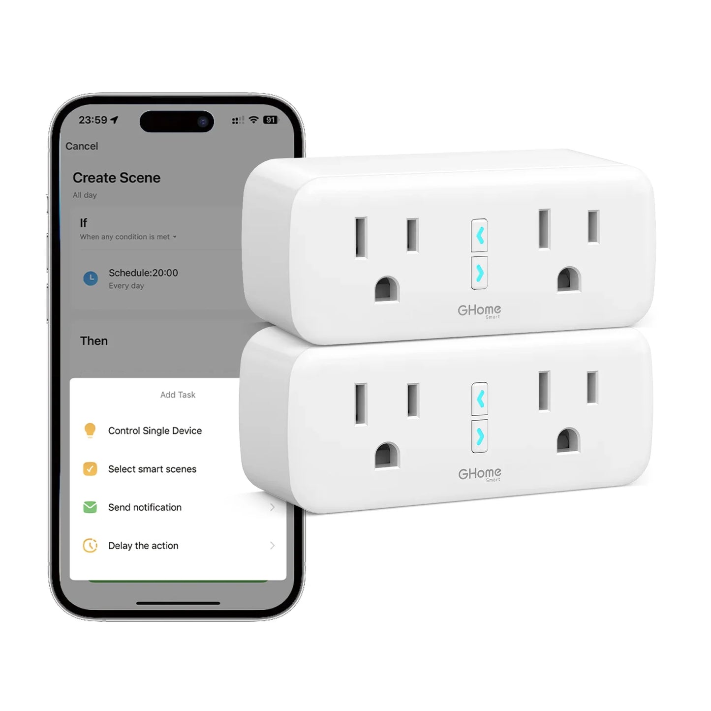 Enchufe Inteligente Doble WiFi 2 Pack – Alexa y Google Home Panamá