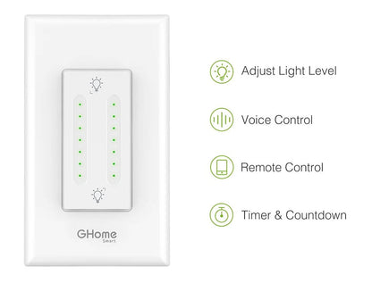 Interruptor Dimmer Doble Inteligente WiFi – Controla 2 Luces Panamá