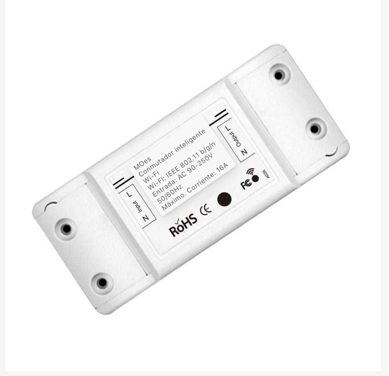 Relay WiFi 16A + monitor de consumo de energía