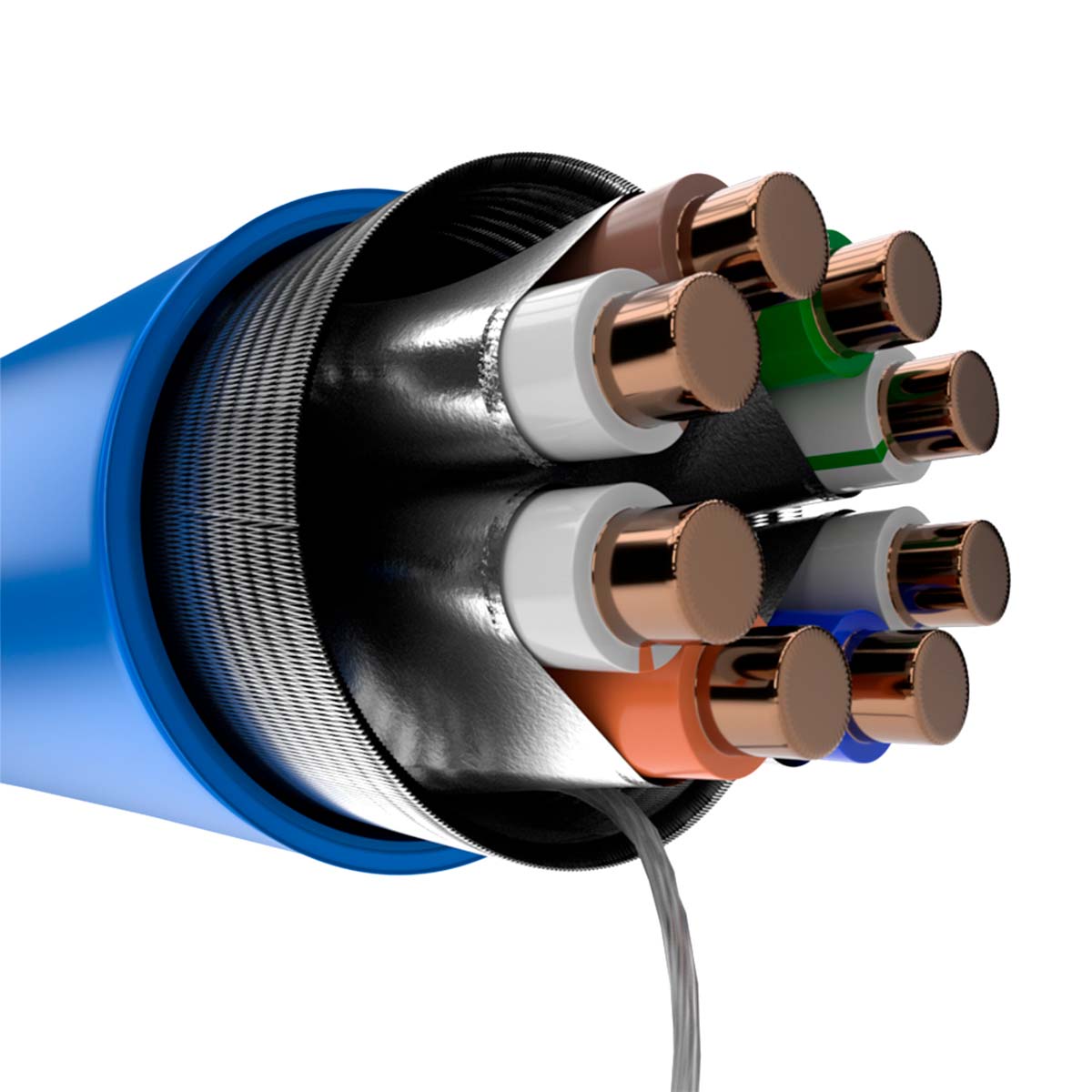Cable S/FTP Cat6A Nexxt Solutions en Bobina 305m Azul – 10 Gbps Panamá
