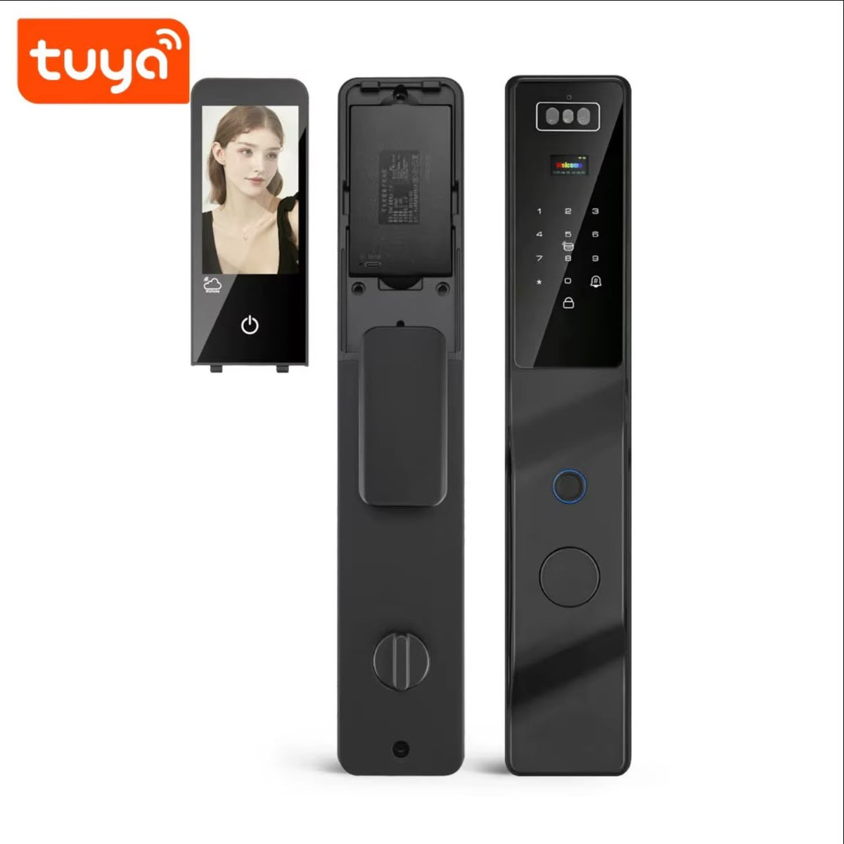 Cerradura Inteligente WiFi de Reconocimiento Facial - Pin, huella, código