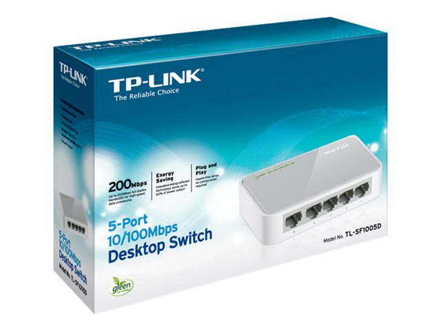 TP-Link TL-SF1005D 5-Port 10/100Mbps Desktop Switch - Conmutador - 5 x 10/100 TP-Link