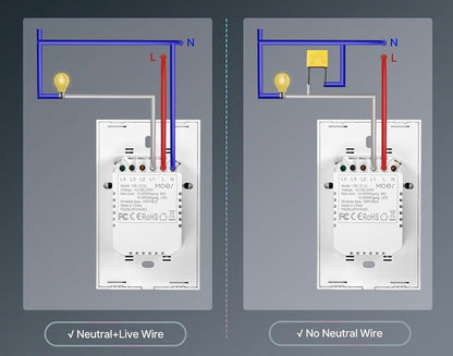 Interruptor inteligente 1 vía WiFi Táctil Moes