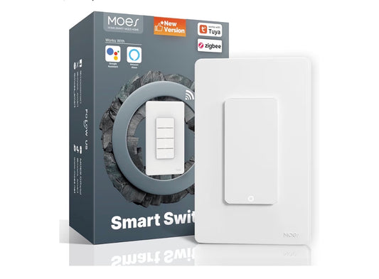 Interruptor Inteligente Zigbee 1 Polo MOES – Smart Home con Hub Zigbee Panamá
