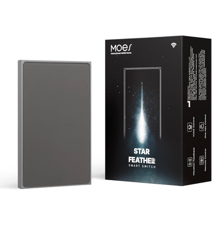 Interruptor Premium WiFi 1 Vía MOES Gris Oscuro