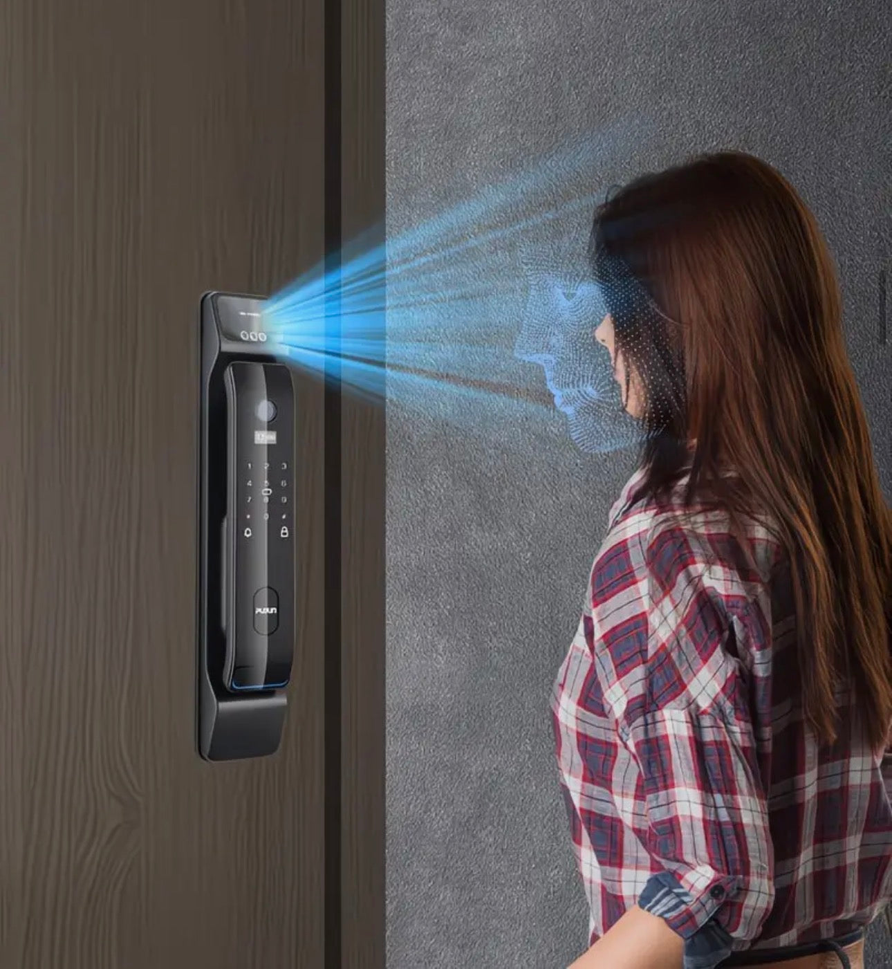 Cerradura Inteligente Biométrica 3D Facial Huella PIN y Tarjeta – Smart Lock Panamá