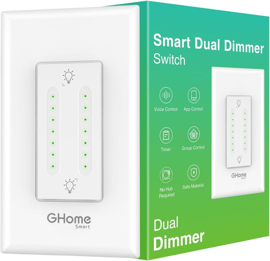 Interruptor Dimmer Doble Inteligente WiFi – Controla 2 Luces Panamá
