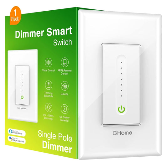Interruptor Dimmer Inteligente WiFi - Compatible con alexa y Google Home