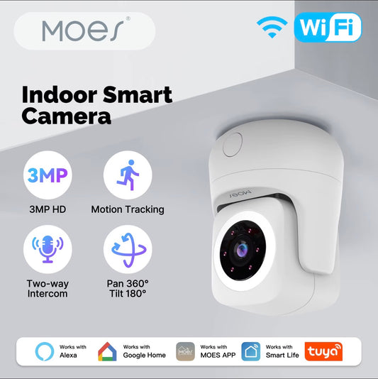 Cámara WiFi Inteligente Interior 3MP HD – Monitoreo del Hogar Panamá