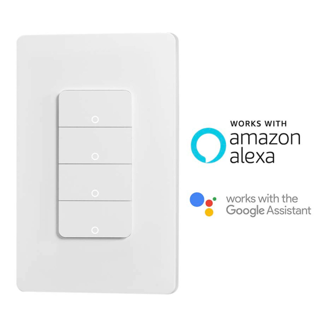 Interruptor Inteligente WiFi 4 vias de boton MOES  – Control Cuádruple Smart Panamá