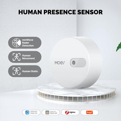 Sensor de Presencia Zigbee 3.0 MOES – Detección por Radar Panamá