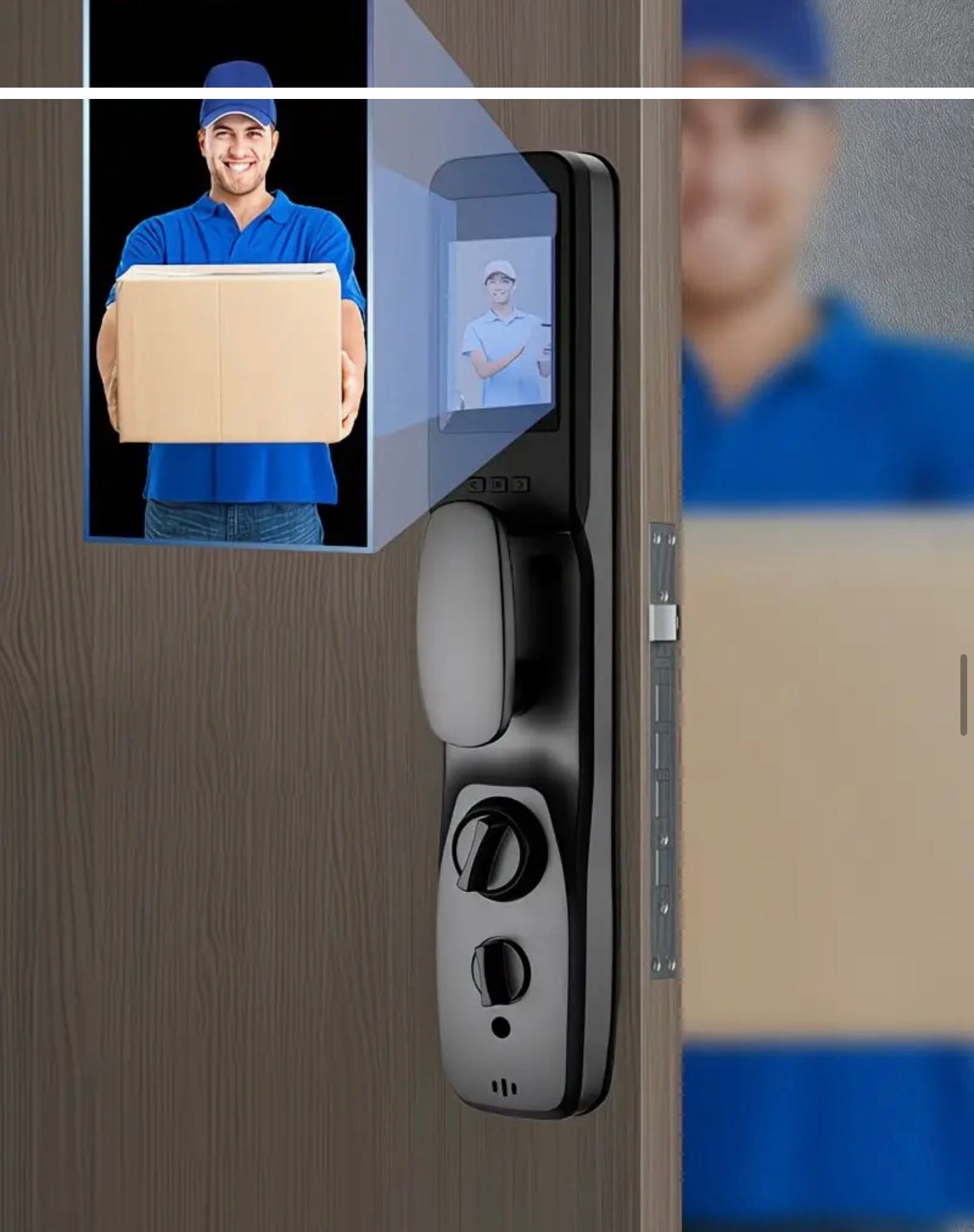Cerradura Inteligente Biométrica 3D Facial Huella PIN y Tarjeta – Smart Lock Panamá