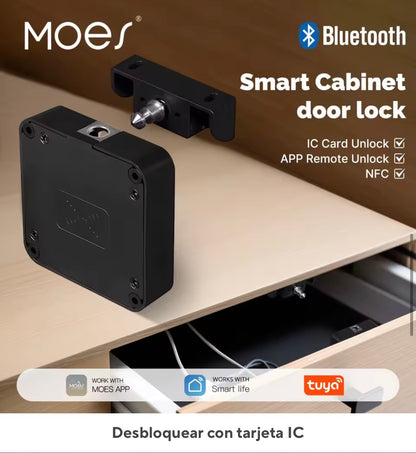 cerradura de puerta de armario inteligente con Bluetooth, tarjeta IC sin llave, desbloqueo de puerta, armario, muebles, cajón.