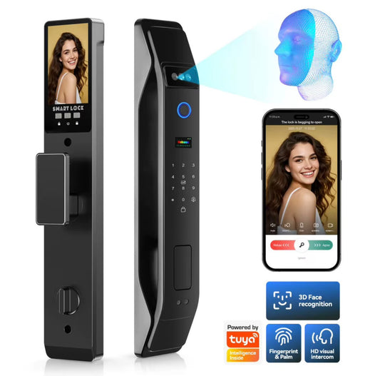 Cerradura Inteligente con reconocimiento facial, pin huella y código
