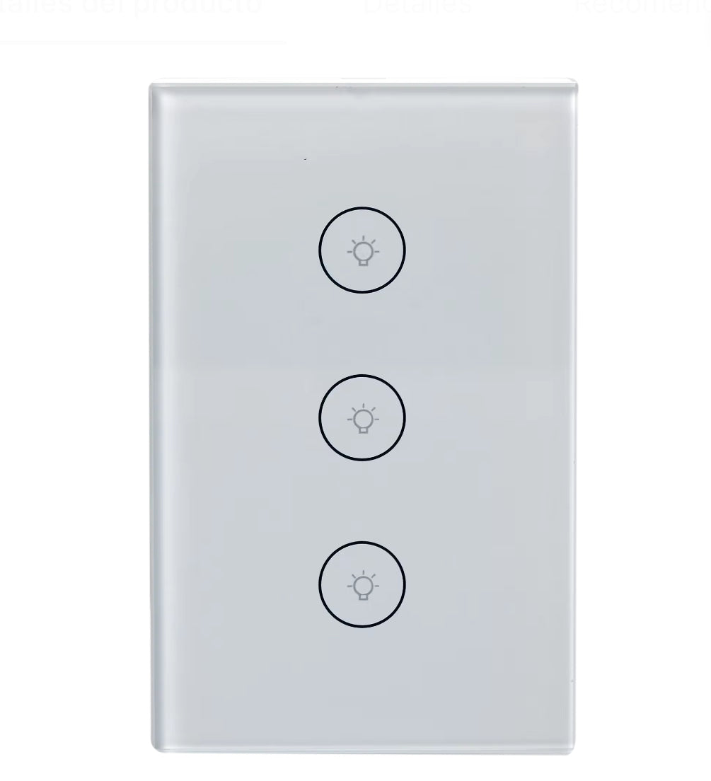 Interruptor Táctil Dimmer WiFi 3 Vías MOES – Regulador de Luz Inteligente Panamá
