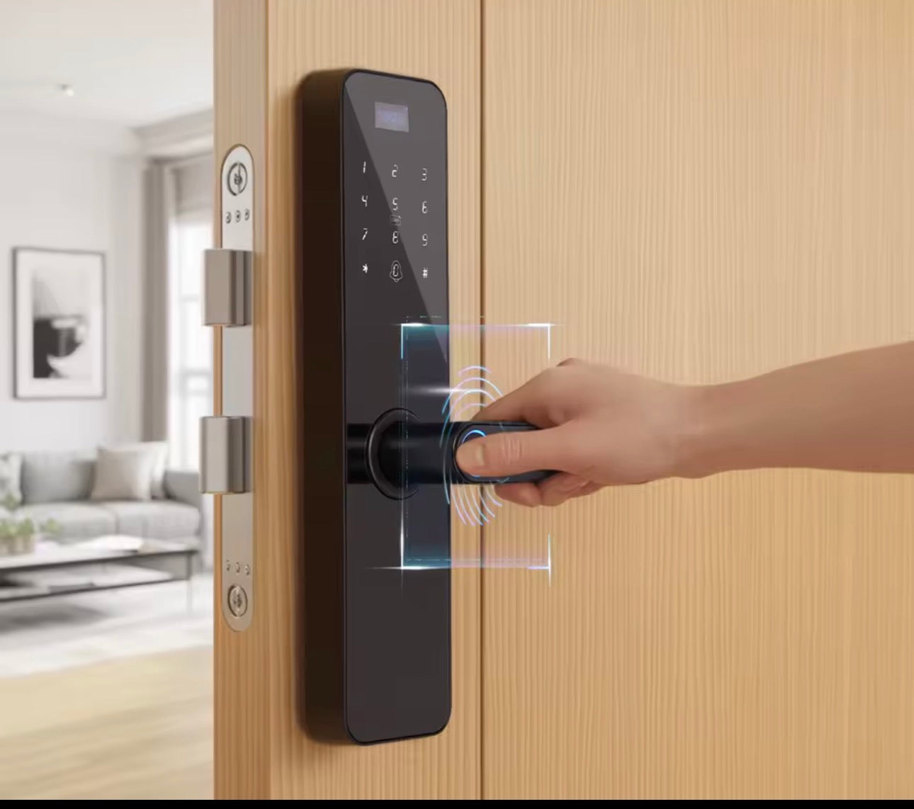 Cerradura Inteligente MOES para Puerta de Madera – Huella PIN Tarjeta y App Panamá