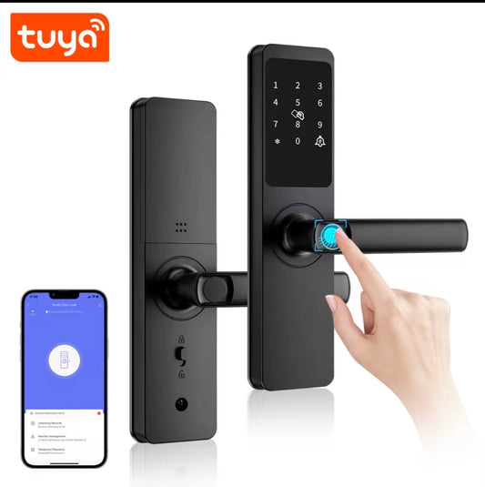 Cerradura Inteligente para Puerta con Huella Dactilar y WiFi de Aleación de Aluminio para Seguridad del Hogar con Aplicación
Tuya A1-TY