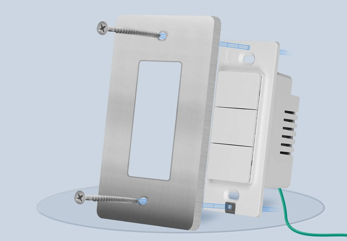 Interruptor Inteligente 2 vias blanco matter wifi - MOES