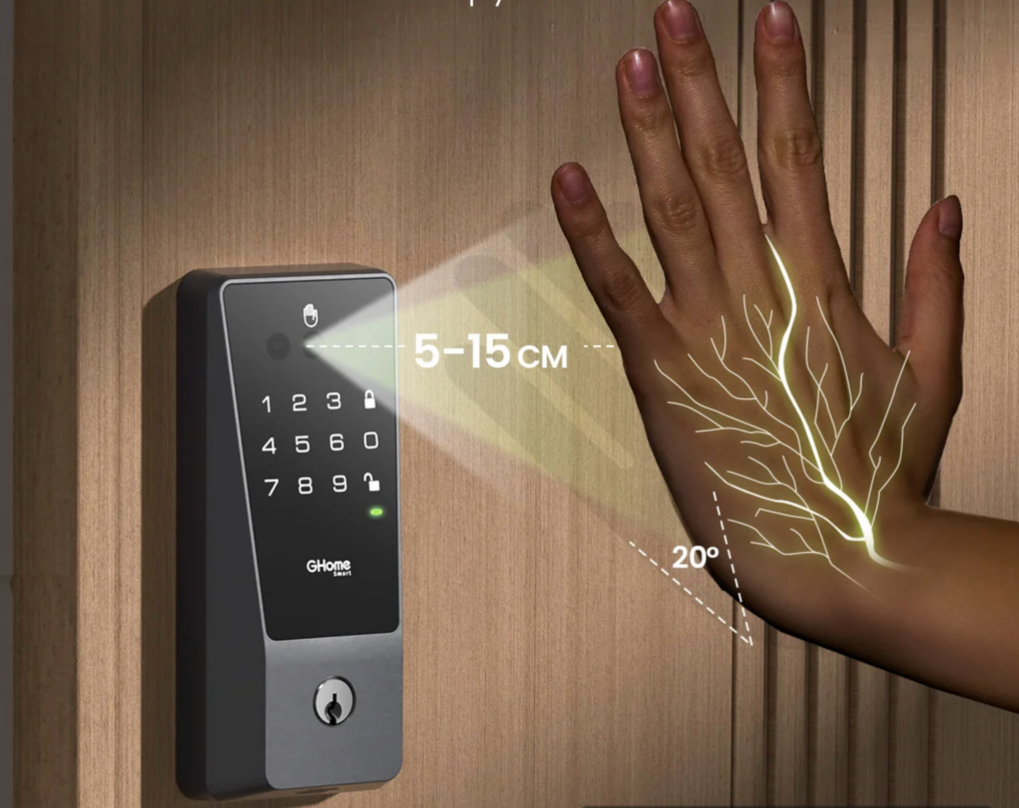 Cerradura Inteligente Palm Vein Ghome KD10 – Acceso por Vena de Palma Panamá