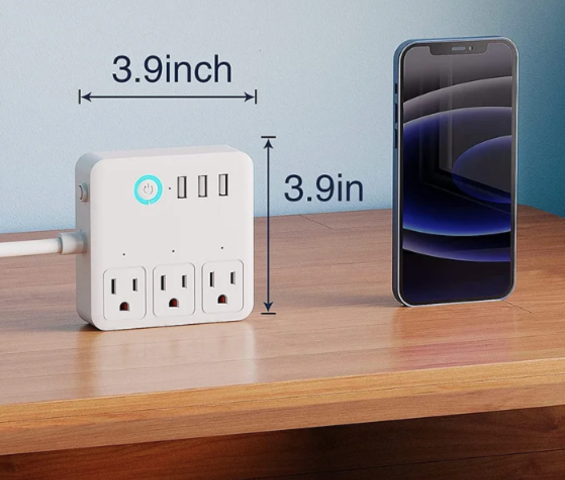 Regleta WiFi Inteligente Gosund WP9 Blanca – Control Individual de Enchufes Panamá