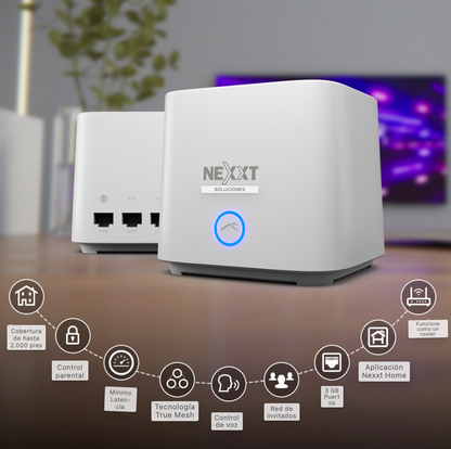Router Mesh WiFi 6 Nexxt Bolt AX1800 – Red Inalámbrica Inteligente Panamá