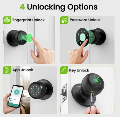 Cerradura Inteligente K10 PRO Ghome – Huella, PIN y Tarjeta para Hogar Panamá