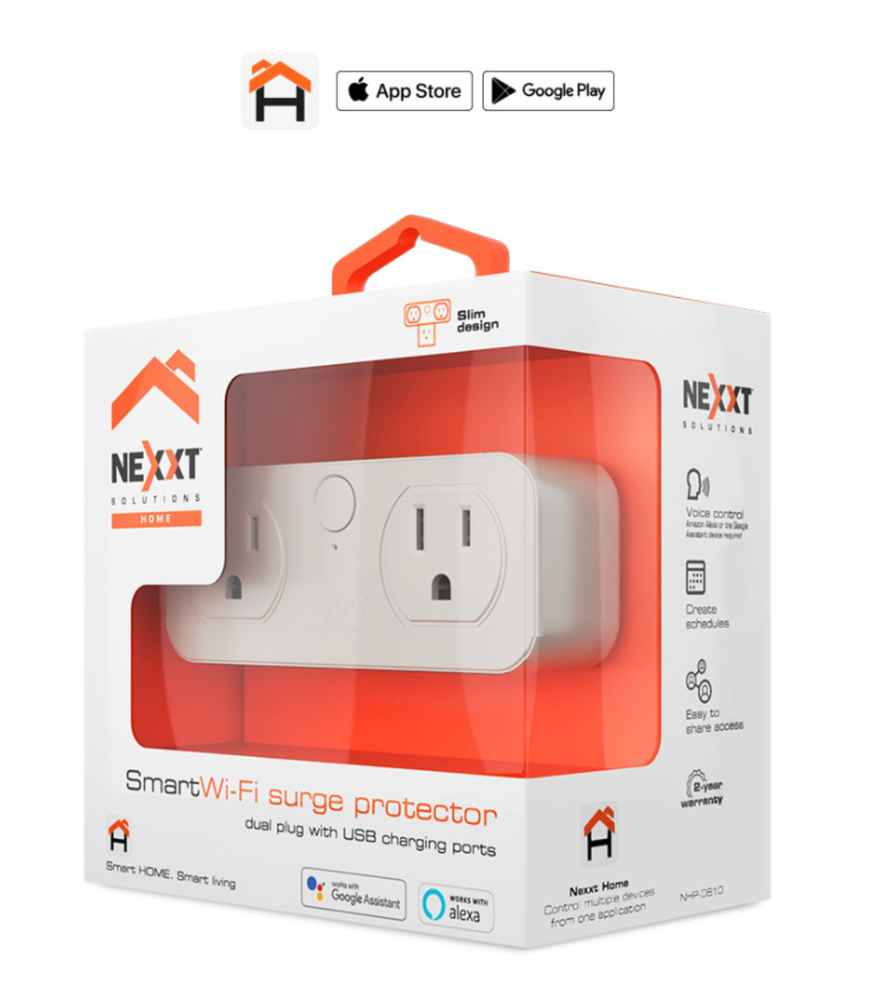 Enchufe Doble Inteligente con USB Nexxt Home   –  NHP-D610 Smart Home Panamá