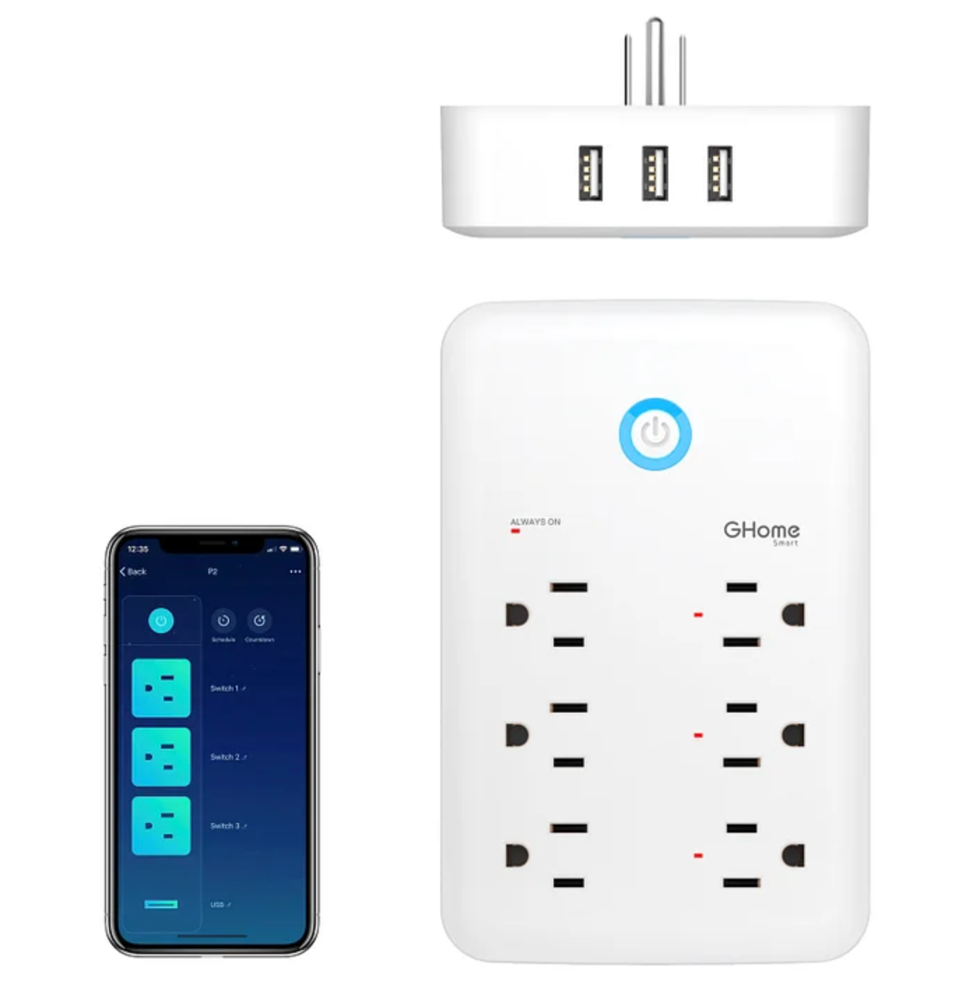 Regleta Multitoma WiFi Inteligente Gosund 9 en 1 – Control Total Panamá