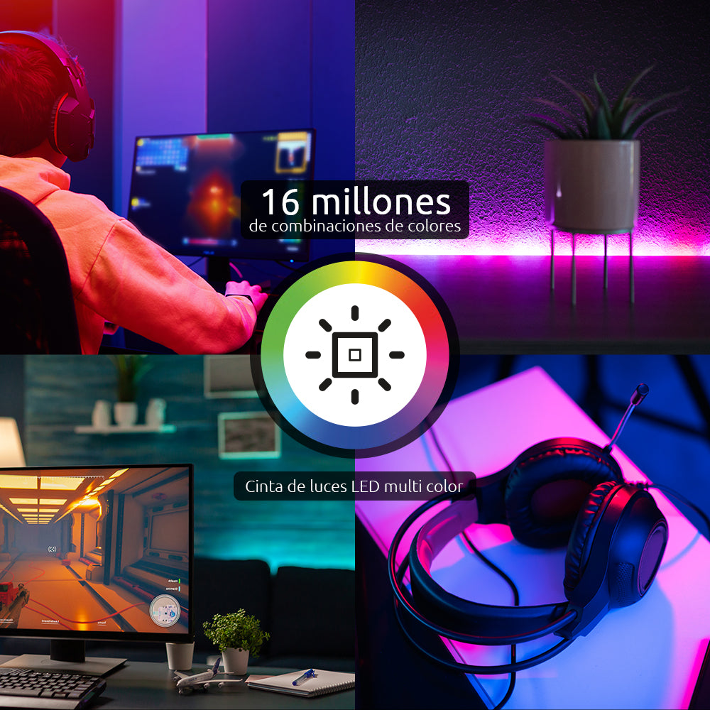 Cinta LED Inteligente WiFi RGBIC 5m Nexxt Solutions – Iluminación Smart Panamá