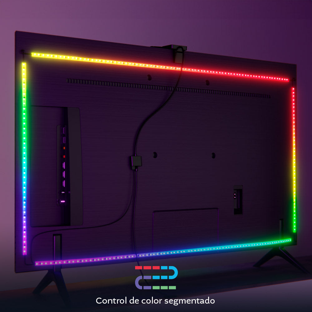 Kit LED RGBIC con Cámara Nexxt NHB-S615 para TV 55"-65" – WiFi 24W Panamá