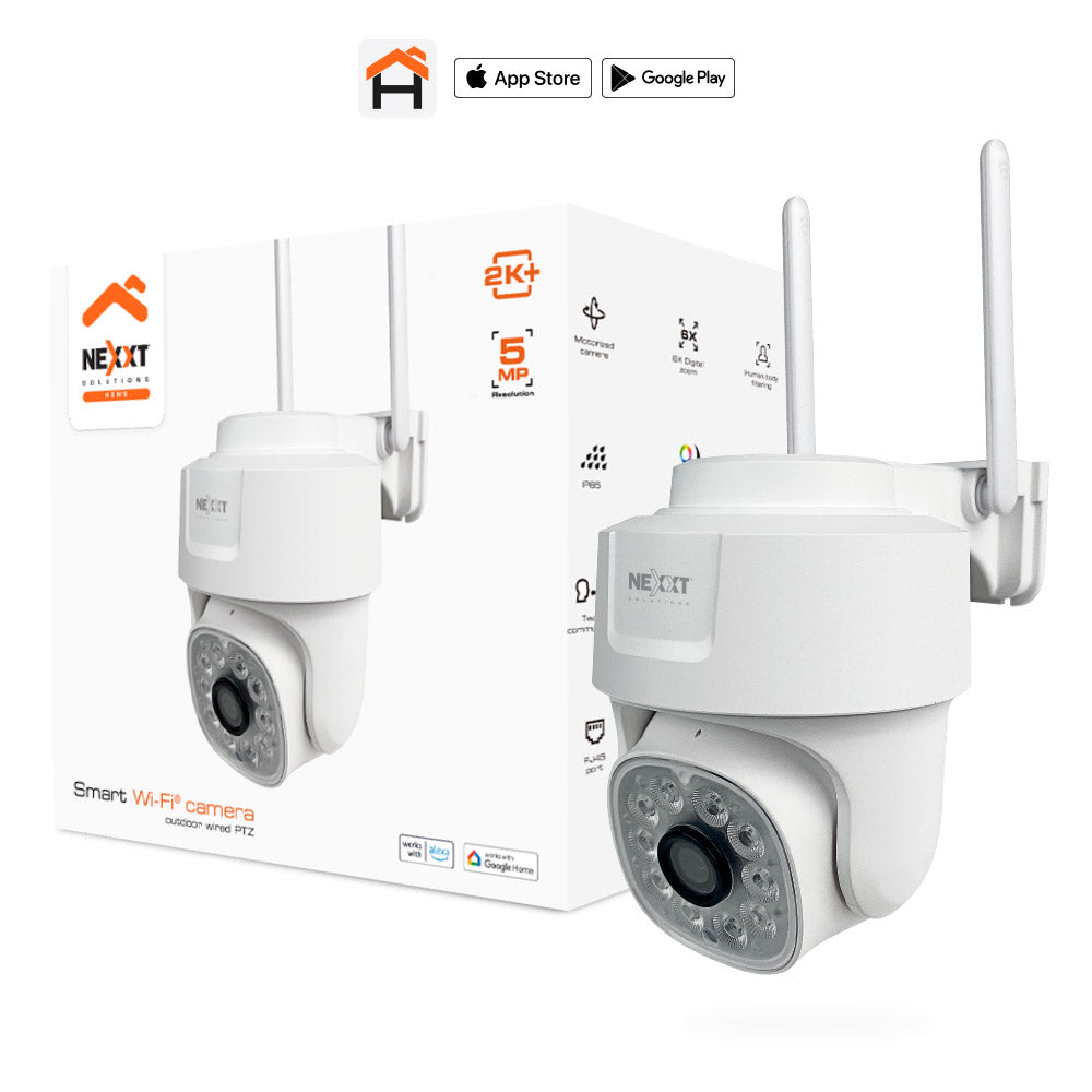 camara WiFi -Nexxt Solutions Home - PTZ 2K+ 5MP RJ45