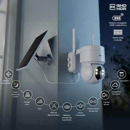 Cámara PTZ Solar WiFi Nexxt NHC-OP20S – Exterior Sin Cables Panamá