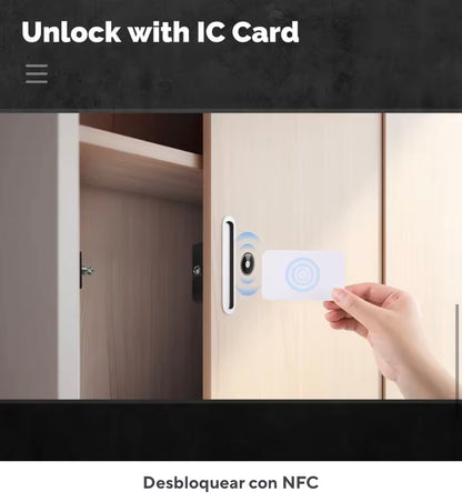 cerradura de puerta de armario inteligente con Bluetooth, tarjeta IC sin llave, desbloqueo de puerta, armario, muebles, cajón.