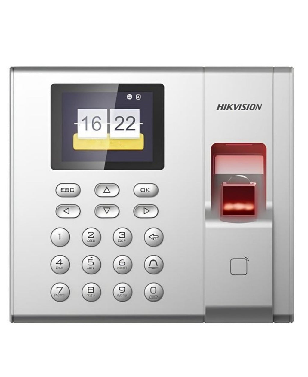 Terminal de Control de Acceso con Lector de Huellas y lector de tarjeta -Hikvision
