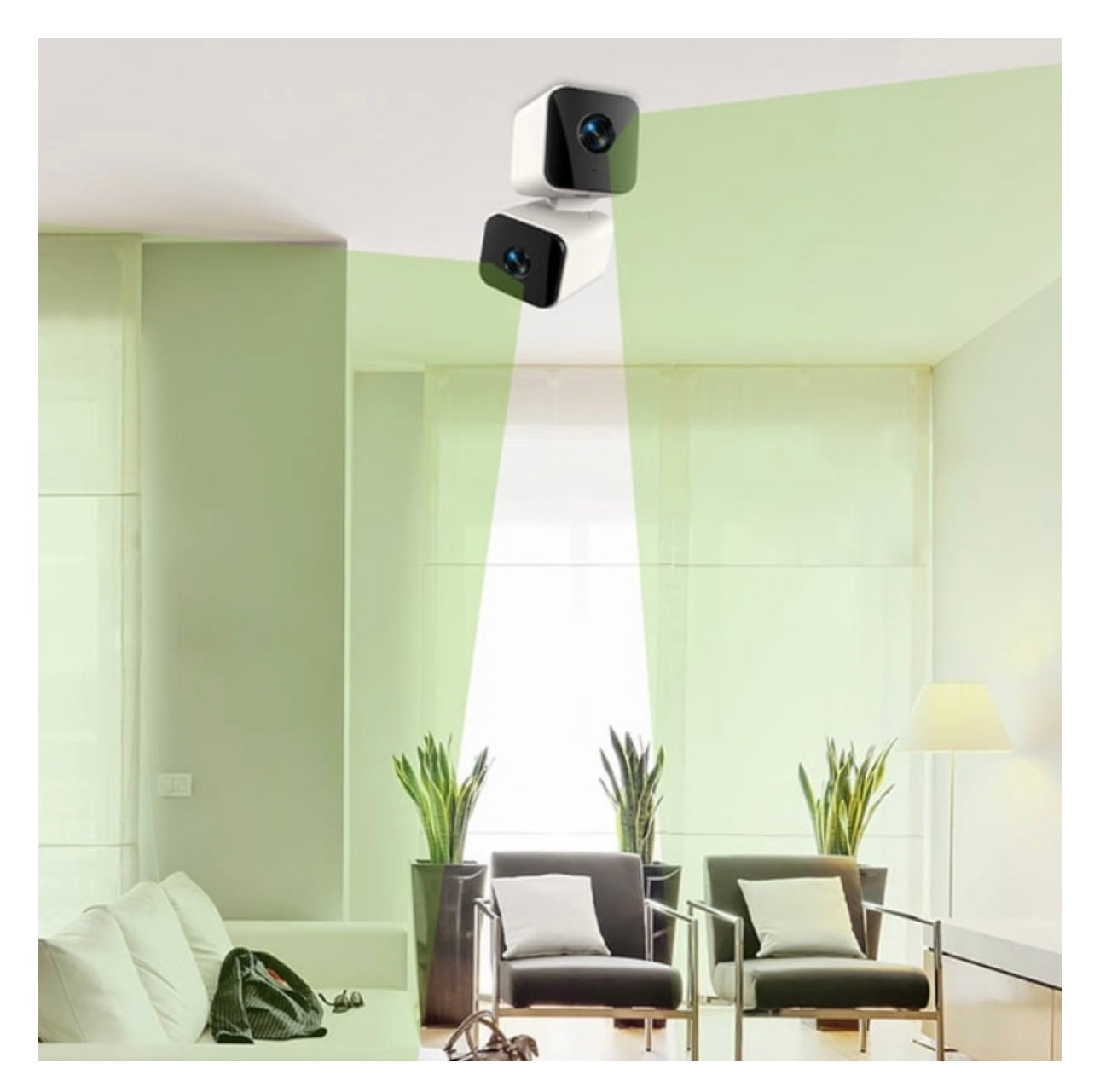 Cámara de seguridad WiFi de doble lente| 4MP HD con conversación bidireccional | alarma de detección| Gosund