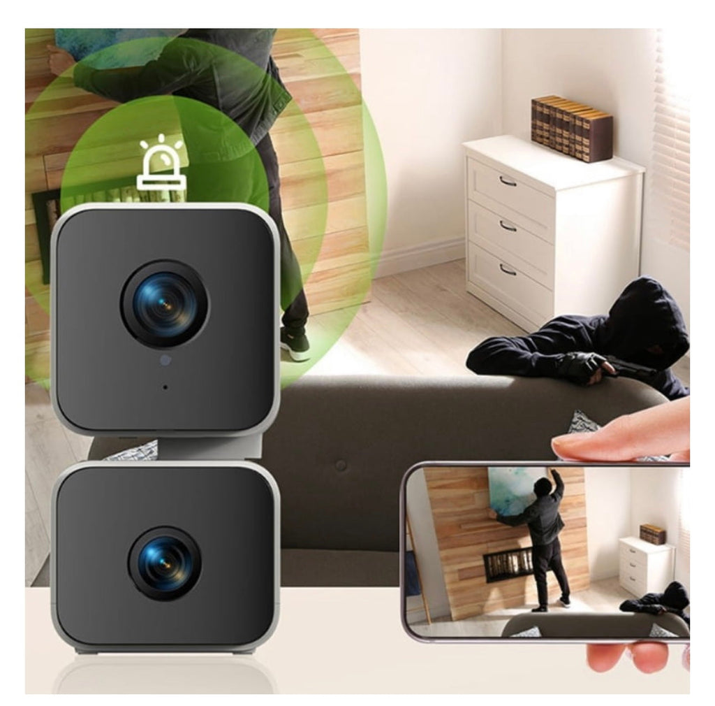 Cámara de seguridad WiFi de doble lente| 4MP HD con conversación bidireccional | alarma de detección| Gosund