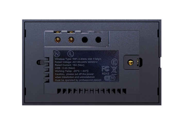 Toma corriente inteligente con puerto USB y tipo C - Negro