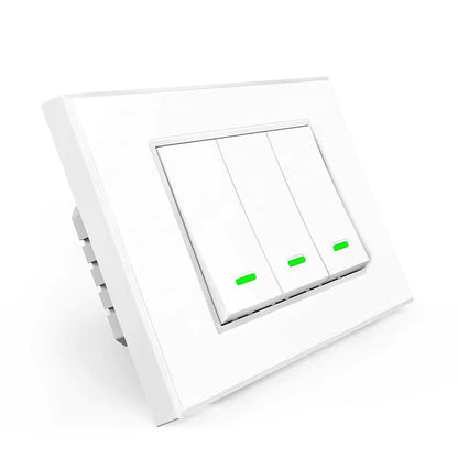 Interruptor MOES Luxury WiFi 3 Vías Blanco – Control Inteligente Táctil Panamá