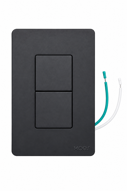 Interruptor Inteligente WiFi 2 Vías de botones MOES - Negro