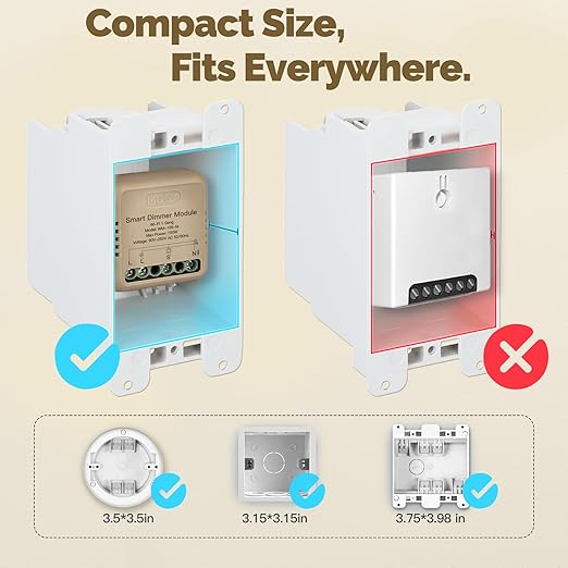 Mini Módulo WiFi Dimmer Doble 2 Vías 10A MOES – Regulador Inteligente Panamá