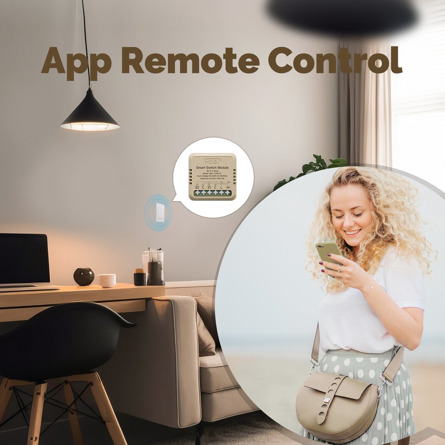 Mini Módulo WiFi Dimmer Doble 2 Vías 10A MOES – Regulador Inteligente Panamá